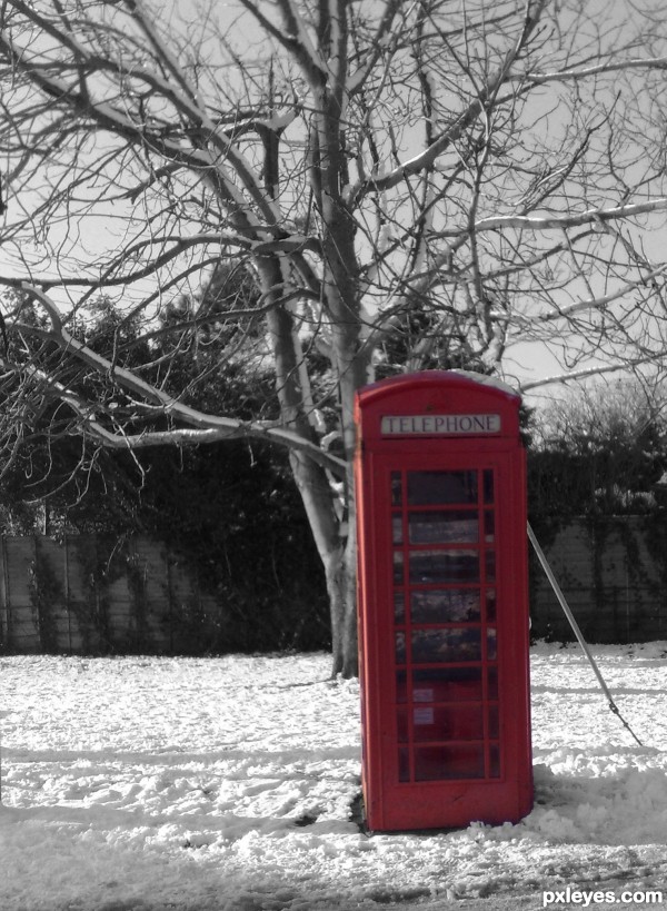 christmas phone box